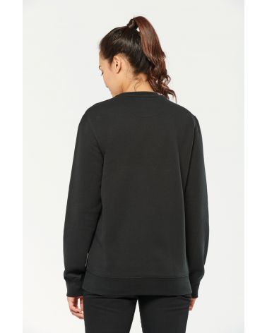  Sweat-shirt zip poche contrastée unisexe